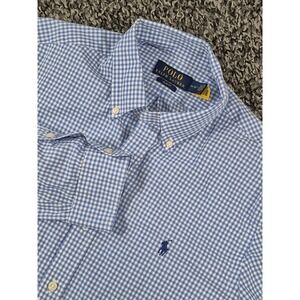 Polo by Ralph Lauren Blue and White Checkered Shirt
